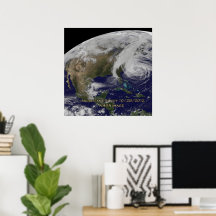 Satellitvy över orkanen Sandy