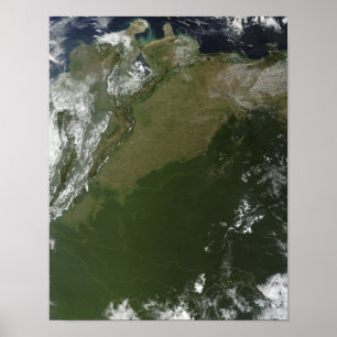 Satellitvy över östra Columbia Poster