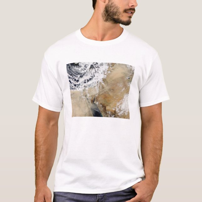 Satellitvy över Östran Medelhavet T-shirt (Framsida)