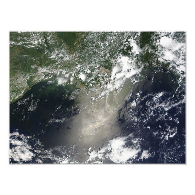Satellitvy över påsar och rosett band av olja fototryck (Framsidan)
