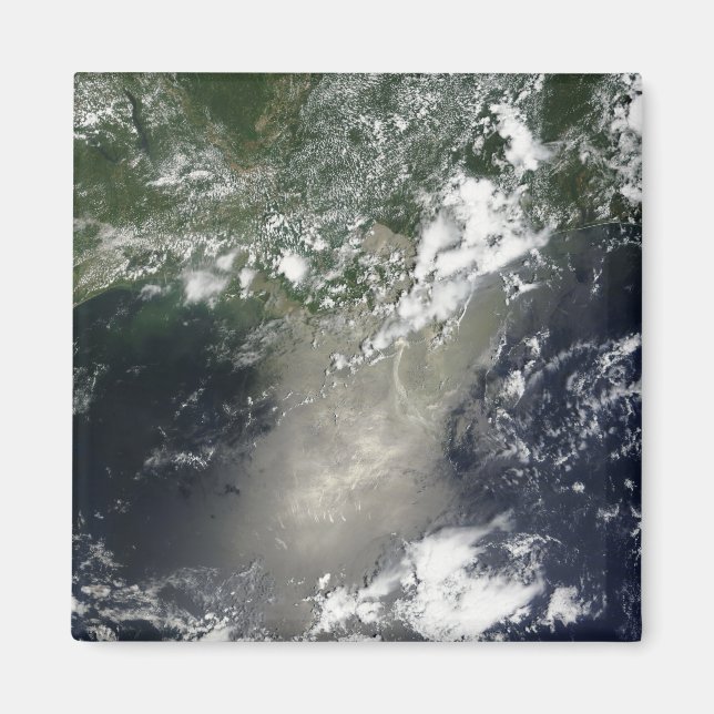 Satellitvy över påsar och rosett band av olja magnet (Framsidan)
