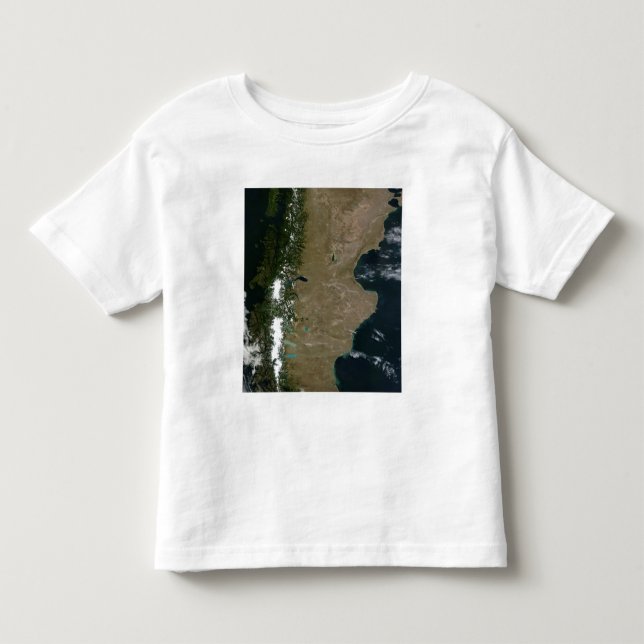 Satellitvy över regionen Patagonien T-shirt (Framsida)