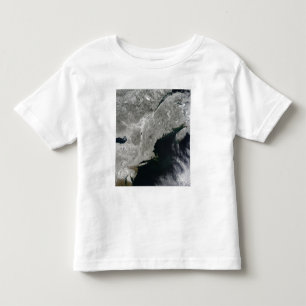 Satellitvy över snö tee
