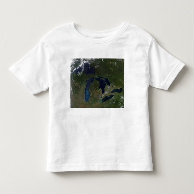 Satellitvy över Underbara Sjöar T-shirt (Framsida)