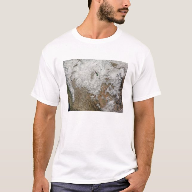 Satellitvy över westerna Stater Tee Shirt (Framsida)