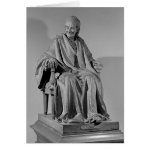 Säten skulptur av Voltaire Hälsningskort