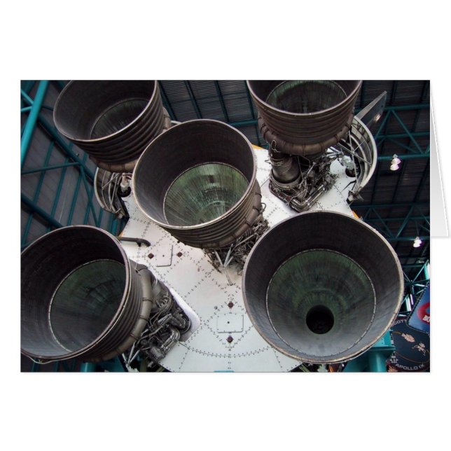 Satern V Rocket Nozzles Hälsningskort (Framsidan Horizontal)