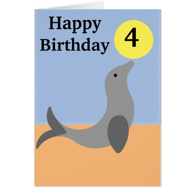 Sätesbalansering en gult boll ålder hälsningskort (Framsidan)