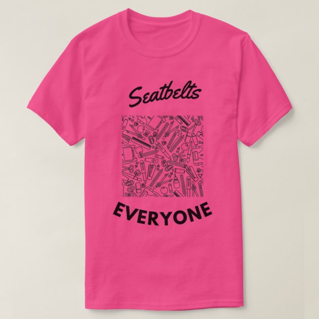 Sätesbälten Alla vackra skolor Buss Back to school T Shirt (Design framsida)
