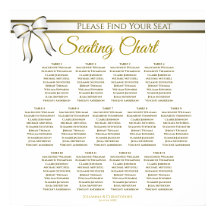 Sätesdiagram för 13 Bord, vit och Guld, Bröllop