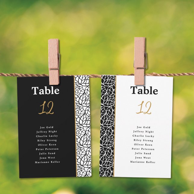 Sätesdiagram för abstrakt Botaniskt Löv Gräns (Abstract Botanical Leaves Border Seating Chart)