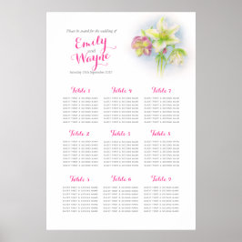Sätesdiagram för Bröllop bord i Hellebore Poster
