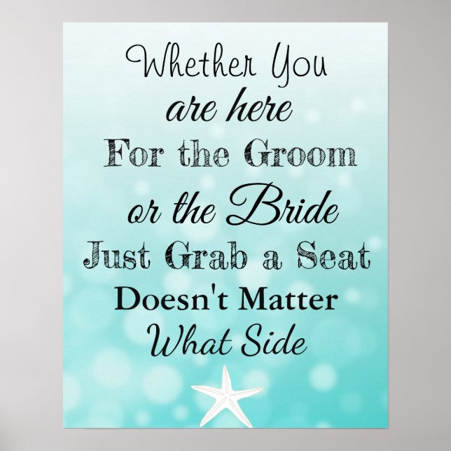 Sätesdiagram för bröllop, plats "var" Poster (Framsidan)