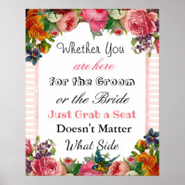 Sätesdiagram för bröllop, plats "var" Poster