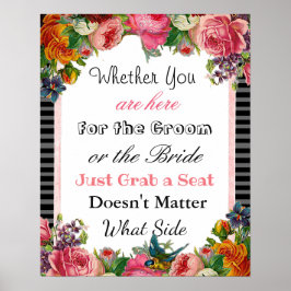 Sätesdiagram för bröllop, plats "var" Poster