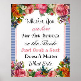 Sätesdiagram för bröllop, plats "var" Poster