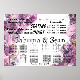 Sätesdiagram för bröllop poster