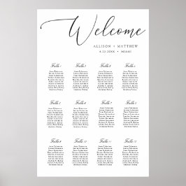 Sätesdiagram för bröllop poster