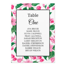 Sätesdiagram för Cherry Blommar Namn Bord