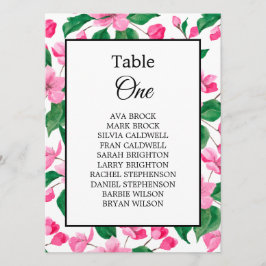 Sätesdiagram för Cherry Blommar Namn Bord