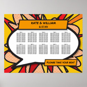 Sätesdiagram för den moderna Roligten Tecknad Bok Poster