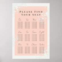 Sätesdiagram för Elegant av korall- och Cream-fili