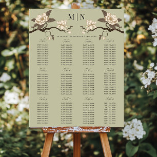 Sätesdiagram för elegant med minimalt Magnolia Brö Poster