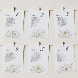 Sätesdiagram för elegant White Magnolia Bröllop