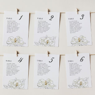 Sätesdiagram för elegant White Magnolia Bröllop