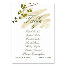 Sätesdiagram för Fern + Emerald Bröllop Bord