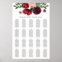 Sätesdiagram för flygburguny Blommigt Bröllop
