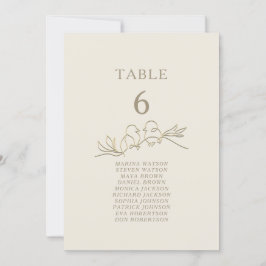 Sätesdiagram för guld Elegant bröllop