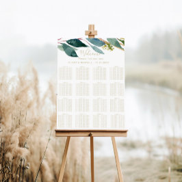 Sätesdiagram för guld Geometrisk Chic Bröllop Poster