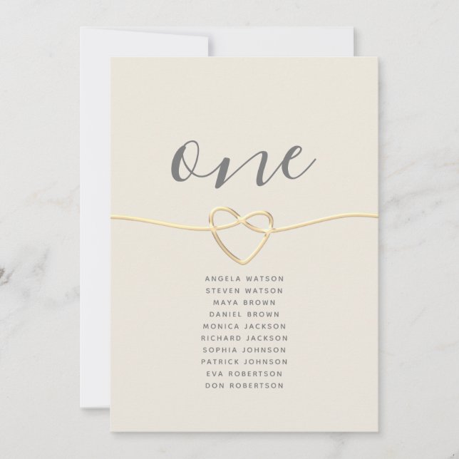 Sätesdiagram för guld-kalligrafi Bröllop (Framsida)