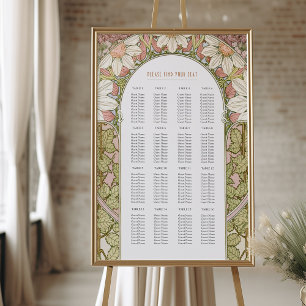 Sätesdiagram för Inspired Bröllop i art nouveau Poster