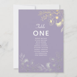 Sätesdiagram för Lavender Blommigt Bröllop