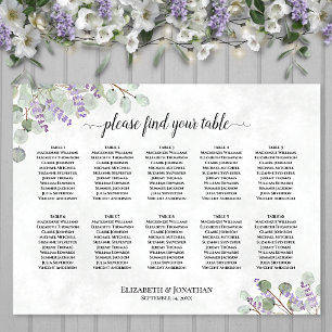 Sätesdiagram för Lavender Eucalyptus 10 Bord Bröll Poster