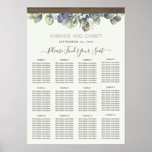 Sätesdiagram för Lavender & Eucalyptus Greenery Br Poster