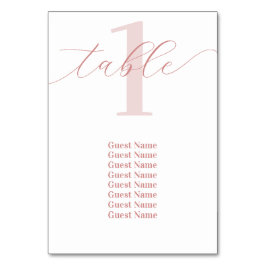 Sätesdiagram för ro Rosa Bordsnummer Bröllop