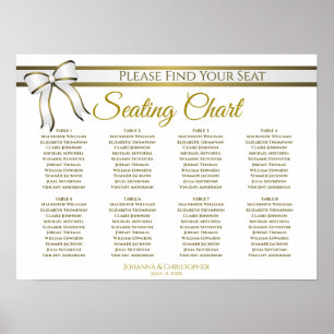 Sätesdiagram för vit och Guld vid menyfliksområdet Poster