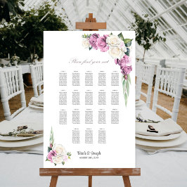 Sätesdiagram över säten i Bord Rosa Vit ros Blommi Poster