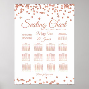 Sätesdiagram Ro Guld Faux Glitter confetti Poster