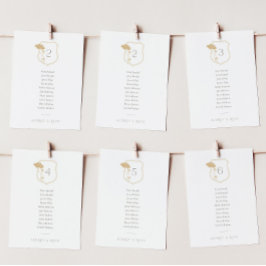 Sätesdiagramkort för vintage Art nouveau Inbjudningar