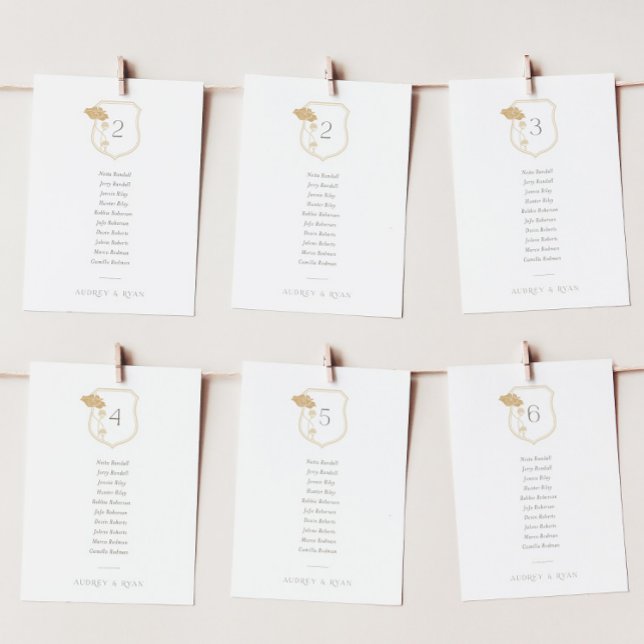 Sätesdiagramkort för vintage Art nouveau Inbjudningar (Vintage Art Nouveau Wedding Seating Chart Card)