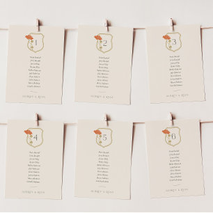 Sätesdiagramkort för vintage Art nouveau Inbjudningar