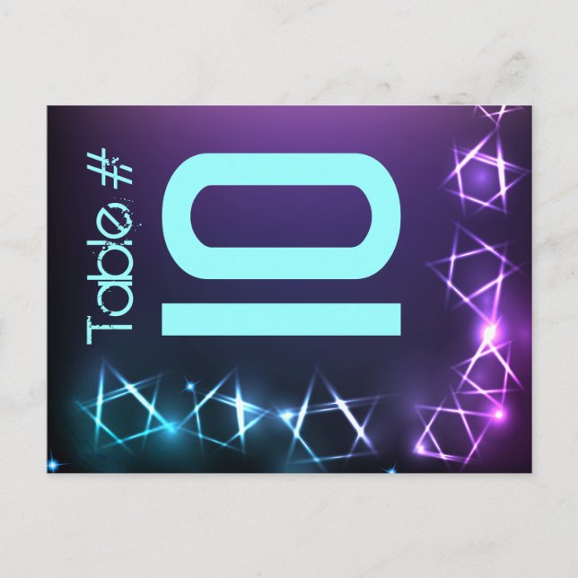 Säteskort för STARS och LJUS Bordsnummer (Framsida)