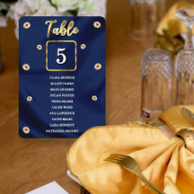 Säteslista för sjömän och Guld Chic Bröllop Bordsn