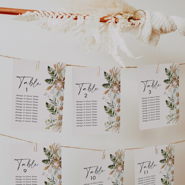 Sätesplan a-z för den tropiska elegant bröllop (Skapare uppladdad)