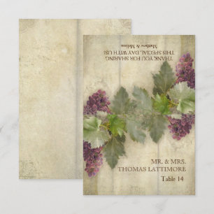 Sätesplatskort Elegant Rustic Vineyard Winery Inbjudningar