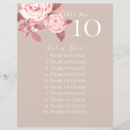 Sätesscheman för elegant Chic Ro Bröllop